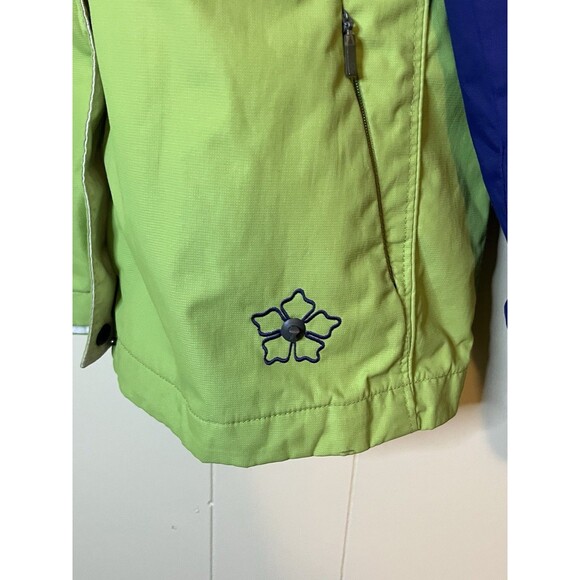 Columbia Sportswear Vertex Youth 18/20 Lime Green & Purple Nylon Zip Up Jacket - Picture 3 of 7